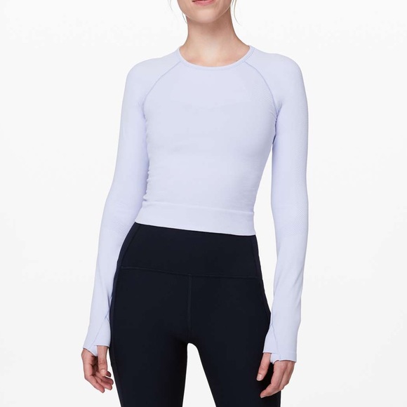 Lululemon For the Chill of it Long Sleeve Serene Blue 12 - Picture 1 of 8